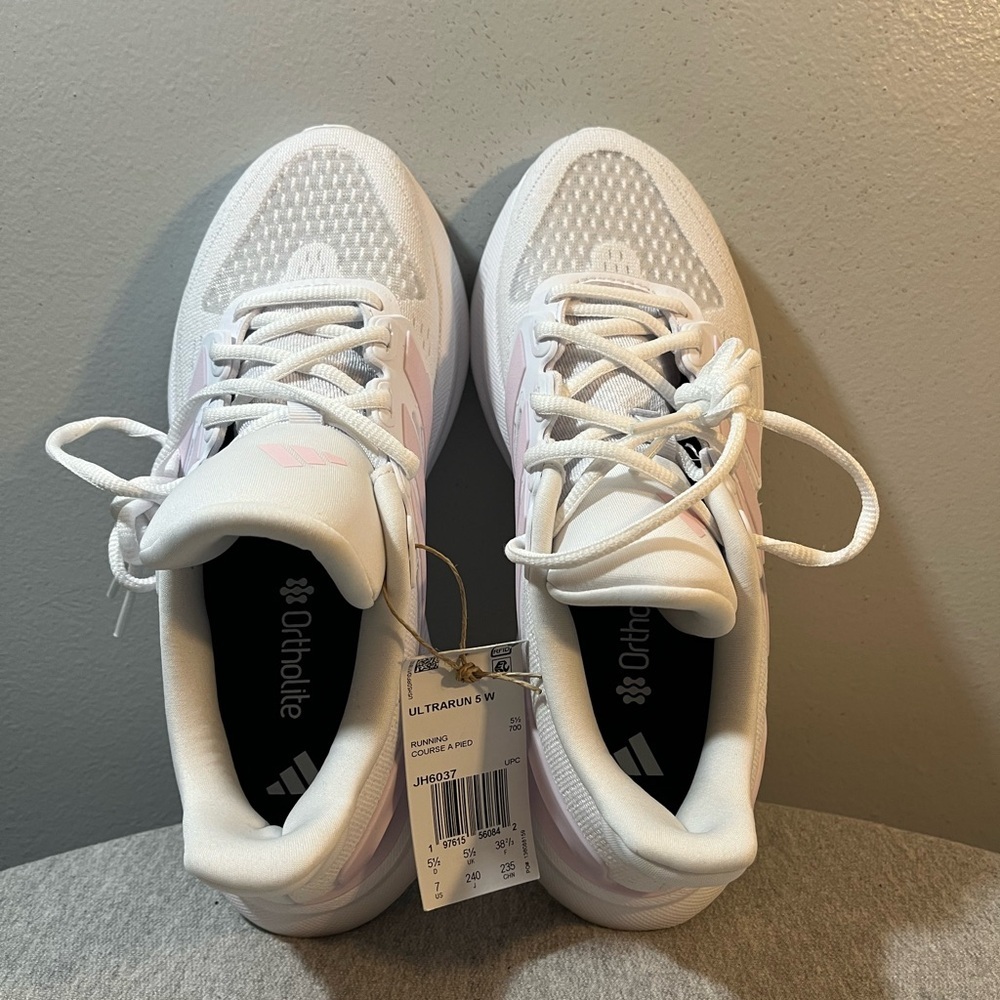 Adidas Ultrarun 5 W Almost Pink/ White Women's Size 7 JH6037​ - Picture 8 of 11